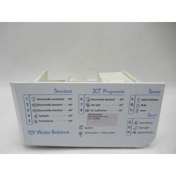 Schublade Waschmittel Waschmaschine Indesit IWE 81683  Teil nr 174000357